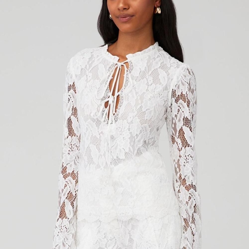 Hemant nandita white lace